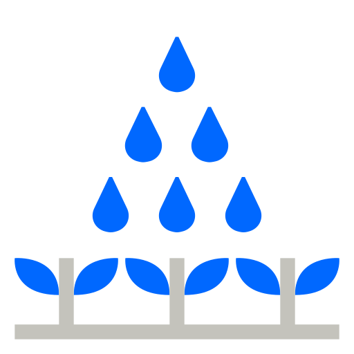 Water used for irrigation Illustration For Off White Background RGB