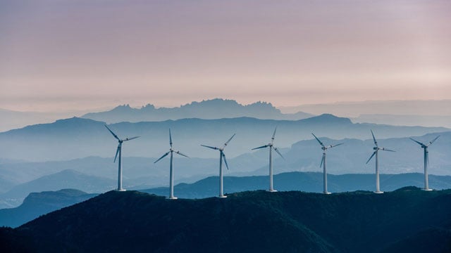 windmills on hillside